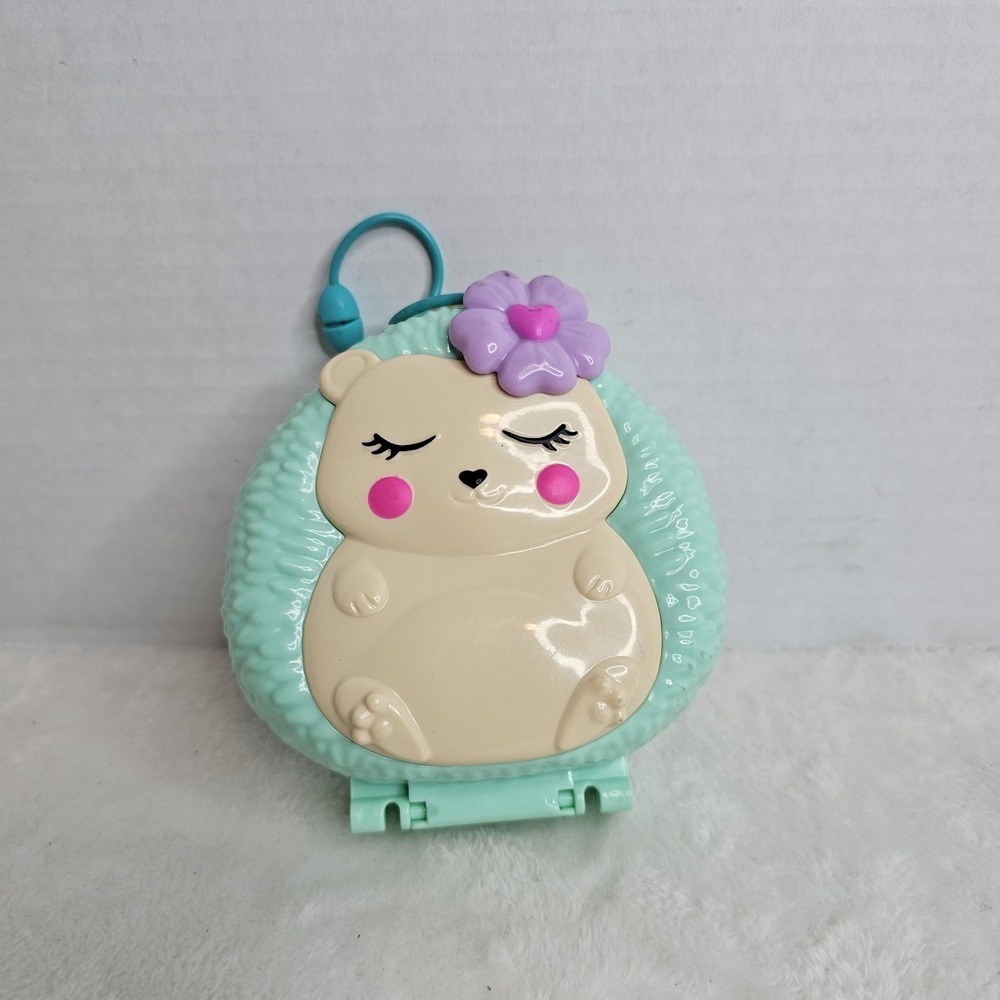 Polly Pocket Hedgehog Cafe Compact Case Animal Theme Treehouse No Figures Teal